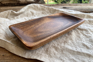 Bandeja Redonda de Madera Premium, Plato de Madera Hecho a Mano para Uso en el Hogar y Restaurantes - Product Image 3