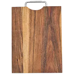 Tabla de Cortar de Madera con Mango de Metal, Tabla de Cocina Resistente para Carne, Verduras y Frutas, Esencial para Cocinar con Estilo - Product Image 5
