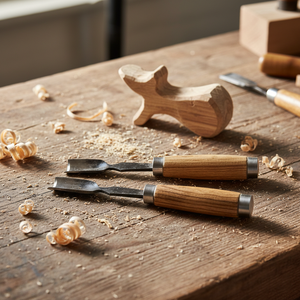 สิ่วแกะสลักเหล็กกล้าคาร์บอนเกรด DIY ยี่ห้อ SAZ ENTERPRISES ด้ามไม้เคลือบกันลื่น ปลายตัดมุมคม สำหรับงานไม้มืออาชีพ รุ่นที่ 1 - Product Image 3