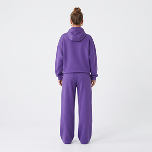 Women’s Polyester Winter Hooded Tracksuit Manufacturer Wholesale Custom Sportswear Set Warm Sweat <b>Hoodie</b> and Jogger Pants - Product Image 2
