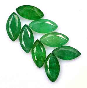 Esmeralda Natural, Corte Marquesa Facetado, Calibrada, Piedra Preciosa Suelta, Sin Tratar, Certificada, Lote de Cuentas para Joyería - Product Image 2