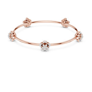 Bracelet en or rose 14 carats avec diamant rond cultivé en laboratoire pour femmes |   Vêtements de bureau |   Nouveau diamant cultivé - Product Image 1