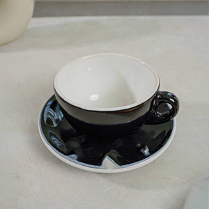 Customizable Microwave Safe <b>Ceramic</b> Cappuccino <b>Cup</b> with Saucer Tea Mug Tableware for Hotel Restaurant Coffee Bar Dining Service - Product Image 1