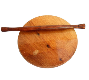 Unique Design <b>Wood</b> <b>Rolling</b> <b>Pin</b> and Board Round Customized Size Chakla Belan for Kitchenware buraq handicraft - Product Image 2