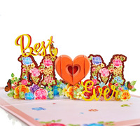 Regalos de Lujo para el Día de la Madre con Tarjeta de Felicitación 3D Pop-Up para Mamá