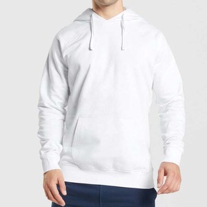 Sweat-shirts à capuche en coton/polaire blancs pour hommes, design personnalisé, broderie, impression, pull-over pour hommes - Product Image 1