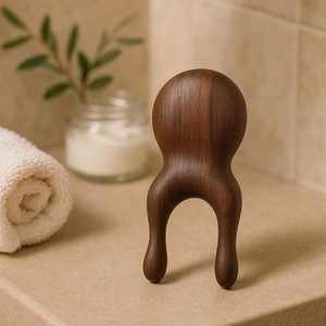 Eco-Friendly Rustic Wooden Gua Sha <b>Face</b> Massager with Solid Acacia Wood Crafts for Muscle Relaxation-New Year Gift - Product Image 1