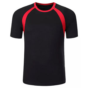 เสื้อกีฬาโพลีเอสเตอร์แห้งเร็วแขนสั้นสีส้มสำหรับผู้ชาย ดีไซน์บล็อกสี เสื้อว่ายน้ำสำหรับผู้ใหญ่ - Product Image 5