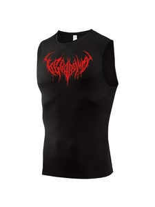 Men's Sleeveless Athletic Quick-Dry <b>Workout</b> <b>Tank</b> <b>Top</b> Tight-Fit Basketball Shirt Heat-Transfer Printing Embroidery Customized - Product Image 2
