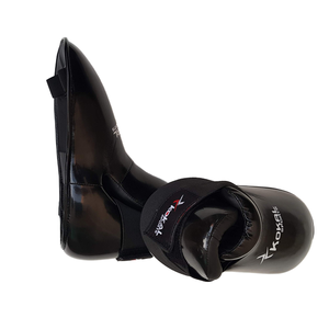 รองเท้าป้องกันเท้า รองเท้าเตะเป้าหมาย หนังสังเคราะห์ Pindot เงา สำหรับศิลปะการต่อสู้ คาราเต้ เทควันโด มวย คิกบ็อกซิ่ง - Product Image 5