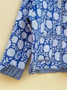 Chaqueta india hecha a mano 100% algodón, ecológica, acolchada, antiarrugas, transpirable, de secado rápido, con bolsillo frontal, para otoño e invierno. - Product Image 4