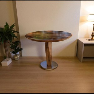 Mesa de té de madera ovalada ecológica hecha en Vietnam, muebles de café de estilo rural duraderos para sala de estar - Product Image 6