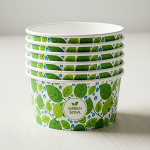 Bol alimentaire en papier kraft avec couvercle 750 ml 1L 64oz 170oz pour les ailes de poulet frites et les plats à emporter - Product Image 3