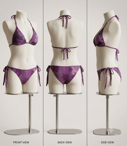 Bikini Personalizado para Mujer, Conjunto de Bikini de Dos Piezas, Bikini Triangular, Bikini con Tiras, Bikini con Lazos Laterales, Bikini con Cuello Halter - Product Image 6