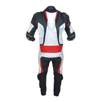 Combinaison de course pour moto robuste, fabriquée en cuir véritable de qualité supérieure avec coutures de sécurité renforcées et protections de genoux remplaçables