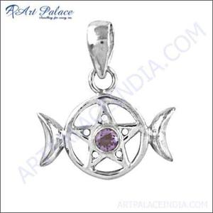Antique Design 925 Sterling Silver Gemstone Pendentifs Simple Star Logo Bijoux pour Perles Fournitures - Product Image 2