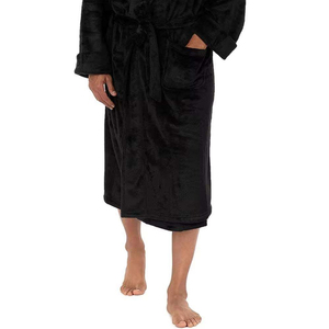 Peignoir thermique décontracté pour homme, respirant, en tissu éponge, avec manches longues et poches, en coton, logo personnalisé, qualité OEM - Product Image 3
