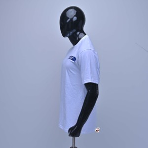 Swaggeroo Camisetas blancas de manga corta para hombre, cuello redondo, corte regular, jersey de algodón, informal, con estampado de letras, logotipo frontal, para todas las estaciones, al aire libre - Product Image 3