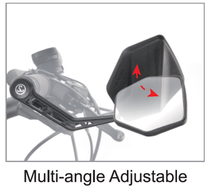 Rétroviseur de vélo SUNNYWHEEL Gripmirror Lite Noir 83x127mm VTT, rotation à 360 degrés, ABS+Revêtement/PA/Silicone BM-117(L) - Product Image 5