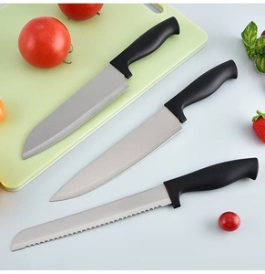 Inventory 14-Piece Knife Set with Block Stainless Steel Chef Knives Scissors and Sharpening <b>Rod</b> Matte Finish Ergonomic Handle - Product Image 4