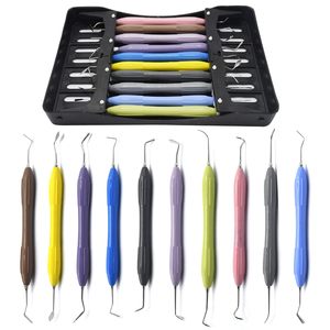 Kit de 10 Piezas de Instrumentos Dentales de Silicona para Rellenos de Composite, Ergonómicos, Antideslizantes, Herramientas de Escultura de Resina Restauradora - Product Image 1