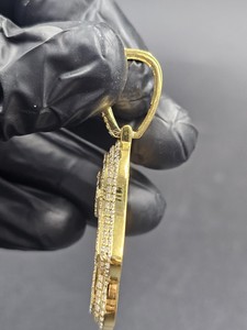 Colgante de mano Hamsa, colgante de Fátima, colgante de talismán espiritual, colgante de Hip Hop, colgante de plata 925, colgante de protección para los ojos para hombres - Product Image 5