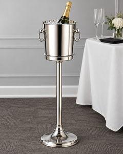 Luxury Stainless Steel <b>Portable</b> Reusable 8-10L 95cm Ice Bucket Floor Stand for Hotel Restaurant <b>Bar</b> Wedding Party Wine Beverage - Product Image 1