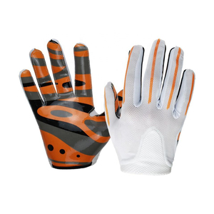 Gants de football américain en gros pour linemen, gants rembourrés antidérapants pour l'entraînement et les matchs, fournisseur en gros d'équipement - Product Image 1
