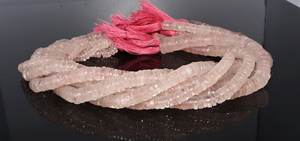 Perles Heishi en quartz rose naturel 6-8 mm, perles en quartz rose lisses et polies pour la fabrication de bijoux, fournisseur en gros - Product Image 4