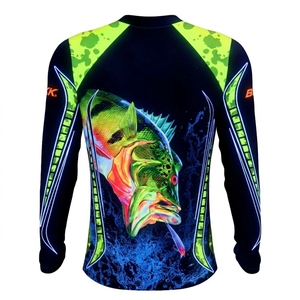 Camiseta de pesca de manga larga para hombre, con protección UV, cómoda y de ajuste cómodo para actividades al aire libre. - Product Image 3
