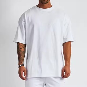 เสื้อยืดคอตตอนหนาน้ำหนักมาก ไซส์ใหญ่พิเศษ สำหรับผู้ชาย แบบเรียบ โอเวอร์ไซส์ สกรีนโลโก้ได้ตามสั่ง - Product Image 1