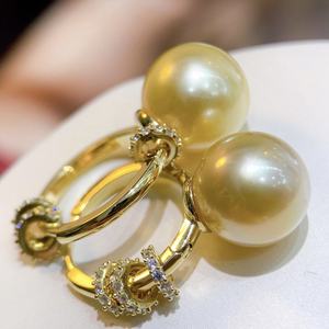 G18K Natural Platinum Grey Pearl Earrings 8-9mm Basic Flawless Fashion <b>Matching</b> Gift <b>Box</b> Included - Product Image 4