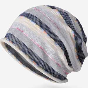 Unisex Solid <b>Beanie</b> Hat 100% Cotton Breathable & <b>Waterproof</b> Jacquard Knitted Adjustable Casual Winter Adult Size 56-58CM - Product Image 2