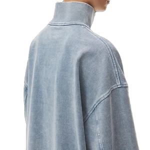 2026 Customizable <b>Zip</b> Collar Sweatshirts for <b>Men</b> Oversized Hoodie With <b>Quarter</b> Zipper Neck Printed <b>Fleece</b> - Product Image 4