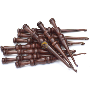 Wooden Crochet Hooks <b>Set</b> of 7 for Knitting Crocheting Sizes Engraved Rosewood Wooden Handicrafts Great Gift Item by AYAANS - Product Image 3