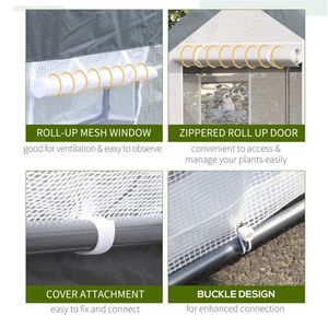 Mini Serra Moderna Facile da Montare con Struttura in Acciaio Zincato e PVC/PE per Uso Domestico e Giardino - Product Image 5