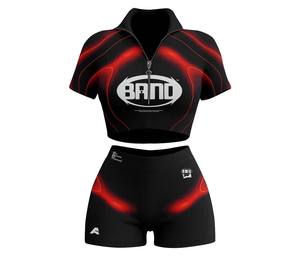 Ensemble short et veste de sport tricotée respirante TAHAD pour femme 2026, style décontracté, au-dessus du genou, idéal pour l'été - Product Image 2