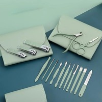 Ensemble professionnel de coupe-ongles et pinces à cuticules en acier inoxydable avec étui de voyage, durable, pour manucure et pédicure des doigts et des orteils