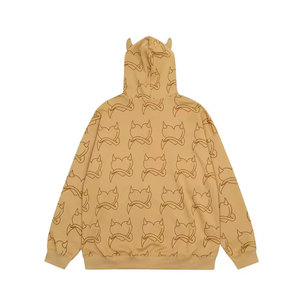 Sudadera con Capucha Bordada Vintage Personalizable para Hombre, Poliéster/Algodón, Corte Regular, Forro Polar de Alta Calidad, Transpirable, Diseño con Pedrería, Otoño - Product Image 2