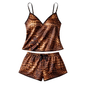 Ensemble de vêtements de nuit en satin de soie RTP pour femmes |   100% polyester, impression par sublimation, taille élastique |   Commandes en gros OEM Fabricants Samavia SKT - Product Image 5