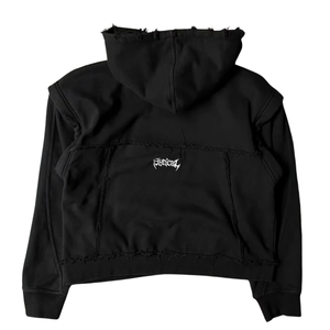 Sudadera con Capucha para Niños, Negra, Estilo Urbano, 430 GSM, con Logotipo Personalizado Serigrafiado, Fabricante de Ropa de Invierno de Alta Calidad, Corte Holgado - Product Image 5