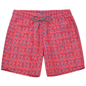 Shorts de bain pour hommes à imprimé géométrique, séchage rapide, taille élastique, pour la plage, décontractés, OEM - Product Image 1