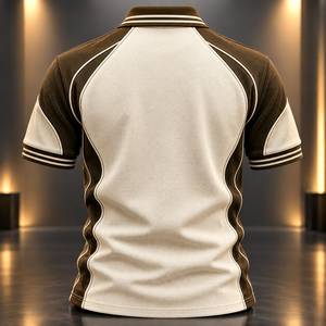 Camiseta de Manga Corta para Hombre, Bordada, Transpirable, Corte Regular, Diseño Deportivo, Color Sólido, Tejido de Punto, 100% Algodón de Alta Calidad - Product Image 2