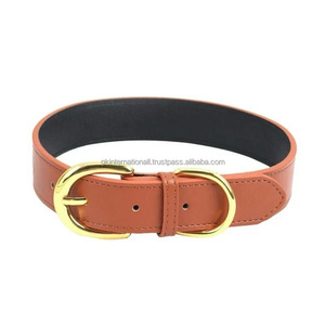 2024 Collar de perro de cuero duradero de alta calidad personalizado al por mayor, hebillas clásicas de diseñador a granel para collares de perros y Mascotas - Product Image 1