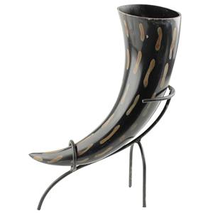Corne à boire viking avec support en fer pour la consommation à domicile, au restaurant, au bureau et lors de fêtes. Qualité supérieure et de premier ordre. - Product Image 1