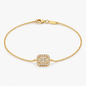 Pulsera de Diamantes Cultivados en Laboratorio, Corte Esmeralda, Oro Amarillo, Joyería Fina para Mujer - Product Image 1