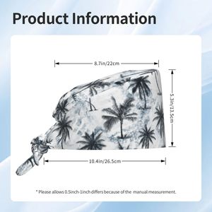 Unisex Cotton <b>Scrubs</b> Hats Quick Dry Breathable Sweat-Absorbent Elastic Section Customized Logo Hospital Use Wholesale - Product Image 3