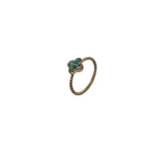 Wedding Wear 925 Sterling <b>Silver</b> Gold Plated Jewelry <b>Emerald</b> Gemstone Women Wear Classic <b>Ring</b> - Product Image 1