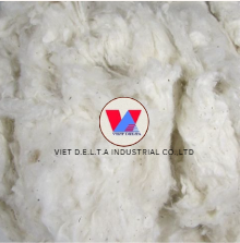 Fibres de coton peigné blanches en vrac, déchets textiles, matériau de rembourrage pour le rembourrage industriel, recyclage, VDELTA - Product Image 2