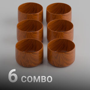 ชุดชามสลัดไม้อะคาเซีย6ชิ้นชามไม้สำหรับเสิร์ฟอาหารปลอดภัยต่อสิ่งแวดล้อมดีไซน์ตามสั่งใช้สำหรับบนโต๊ะในครัวและของตกแต่งบ้าน - Product Image 3